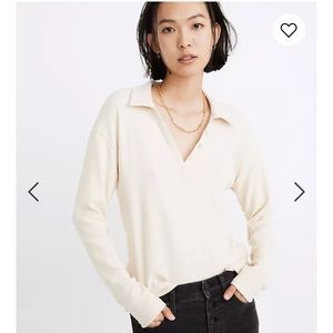 Madewell plush ribbed polo shirt